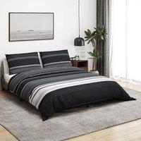 Berkfield Home Duvet Cover Set Black & White 225x220 cm Cotton