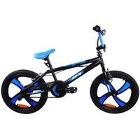 XN 16-20 BMX Unisex Freestyle Bike 20 Wheel - Black/Blue in Black