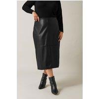 Evans Women's Faux Leather Skirt in Black | Size: 26-28