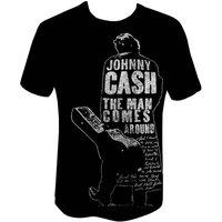 Johnny Cash Men's The Man Comes Around T-Shirt in Black | Size: Small
