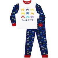 Harry Bear Boy's Gaming Long Sleeve Pyjamas in Blue | Size: 8-9 Years