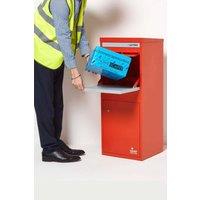 Homescapes Smart Parcel Box Large Front Access Secure Delivery Box in Red