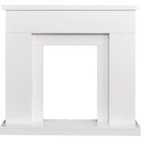 Adam Fires & Fireplaces Adam Lomond Fireplace in Pure White, 39 Inch in White