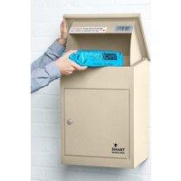 Homescapes Smart Parcel Box Medium Front Access Secure Delivery Box in Natural