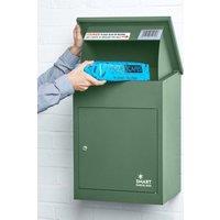 Homescapes Smart Parcel Box Medium Front Access Secure Delivery Box in Green