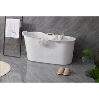 Fimous Bathtub Freestanding Bath for Hot Bath & Ice Bath for Small Bathroom White