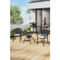 3-Piece Cast Aluminum Square Outdoor Dining Set