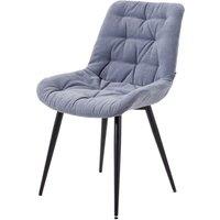 Living and Home 2pcs Teddy Fleece Upholstered Dining Chair in Grey