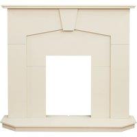 Adam Fires & Fireplaces Adam Abbey Fireplace in Stone Effect, 48 Inch in Cream