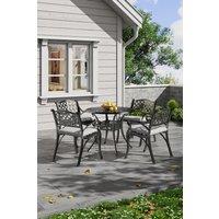 5 Pcs Retro Garden Bistro Table Set with Cushions
