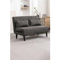 More4Homes Harper 2 Seater Folding Clic Clac Fabric Lounge Futon Sofa Bed in Charcoal