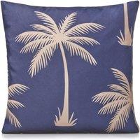 Luxury Living Palm Outdoor Water-repellant Cushion in Navy | Size: 1 Pack