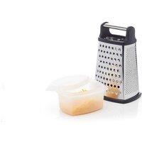 MasterClass Stainless Steel Four Sided Box Grater With Collecting Box in Black