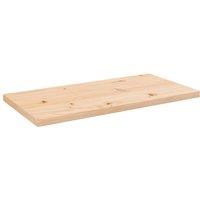 Berkfield Home Table Top 80x40x2.5 cm Solid Wood Pine Rectangular in Brown
