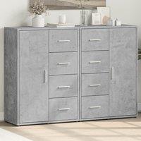 Berkfield Home Sideboards 2 pcs Concrete Grey 60x31x84 cm Engineered Wood | Size: 60 x 31 x 84 cm