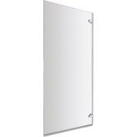 Balterley Chrome 5mm Toughened Safety Glass Hinged Shower Bath Screen in Silver