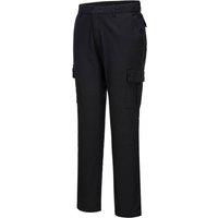Portwest Men's Stretch Slim Combat Trousers in Black | Size: 38R