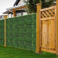 Gr8 Garden Artificial 3M Hedge Ivy Leaf Garden Fence Wall Privacy Screening in Green