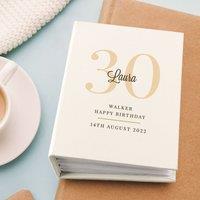 Personalised Memento Company Personalised Big Birthday 6x4 Photo Album with Sleeves in White