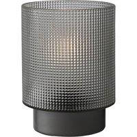 Hestia Battery Operated Textured Glass Lamp With Silver Base