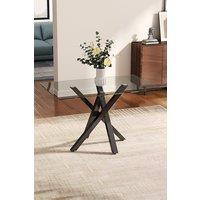 130cm W Tempered Glass Top Dining Table