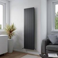 Agadon Madrid Designer Aluminium Radiator in Dark Grey | Size: 1800mm x 400mm
