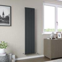 Agadon Vienna Designer Aluminium Radiator in Dark Grey | Size: 1800mm x 345mm