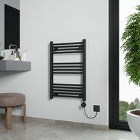 Agadon Grace Electric Towel Radiator in Black | Size: 750mm x 500mm