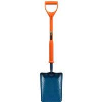 Pegdev Shocksafe Insulated Taper-Mouth Shovel 28 - BS8020:2012, Concrete & Tarmac in Orange