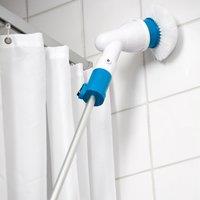 mysmartbuy Power Spin Scrubber - 275RPM Cordless Lightweight Electric Bathroom Kitchen Cleaning Brush with 3 Heads & Extension Pole in White