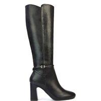 XY London Women's 'Kadie' High Block Heel Knee High Boots in Black | Size: 4