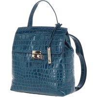 Croc Print Real Leather Backpack