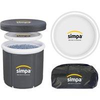 simpa 330L Ice Bath Tub Cold Water Therapy Ice Plunge Recovery Pod in Grey