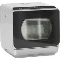 HOMCOM Small Dishwasher, Mini Dishwasher w/ 4 Place Settings 6 Programs in Silver