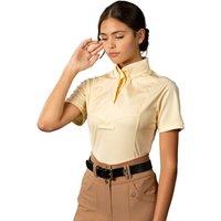 Aubrion Women's Tie Keeper Short-Sleeved Shirt in Yellow | Size: Medium