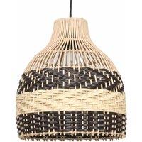 First Choice Lighting Tanya - Natural Rattan Mix Pendant Lightshade in Brown