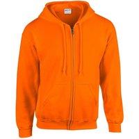 Gildan Men's Heavy Blend Full Zip Hoodie in Orange | Size: Small