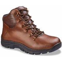 Pegasus Men's Leather Waterproof Wide Fit Lace Hiker Boot in Brown | Size: 8