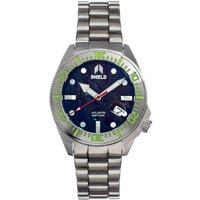 Shield Men's Atlantic Abalone Bracelet Watch with Date in Black