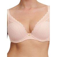 Chantelle Women's Norah Chic Plunge T-Shirt Bra in Pink | Size: 34B