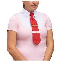 Supreme Products Women's Champion Show Rider Button Short-Sleeved Competition Shirt in Pink | Size: Large