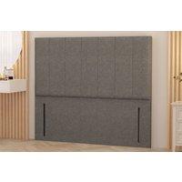 Somnior Austin Linen Fabric 54 Floor Standing Upholstered Divan Headboard in Mid Grey | Size: Super King