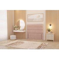 Somnior Chambery 54 Floor Standing Divan Headboard Upholstered Plush Velvet in Pink | Size: Super King