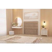 Somnior Chambery 54 Floor Standing Divan Headboard Upholstered Plush Velvet in Beige | Size: Single