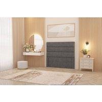 Somnior Chambery 54 Floor Standing Divan Headboard Upholstered Plush Velvet in Silver | Size: Single