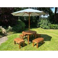 Charles Taylor Trading Knights Four Seater Round Table Set in Brown
