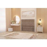 Somnior Alexas 54 Floor Standing Headboard Tweed Fabric in Brown | Size: Super King