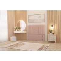 Somnior Alexas 54 Floor Standing Headboard Plush Velvet in Pink | Size: Super King