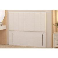 Somnior Austin Plush Velvet 54 Floor Standing Upholstered Divan Headboard in White | Size: Super King