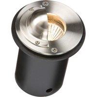 Netlighting Round Stainless Steel Walkover Ground Light with HalfLip Cover IP65 230V in Grey
